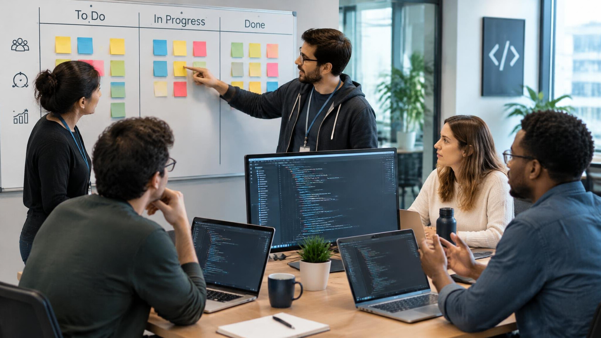 software development team meeting
